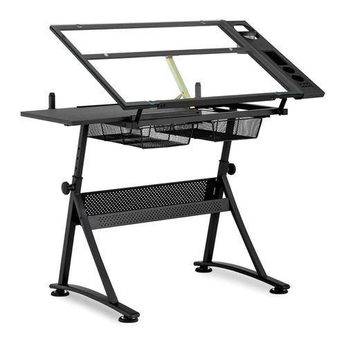 Table ? Dessin Inclinable - 120 X 60 X 90 Cm - Plateau En Verre