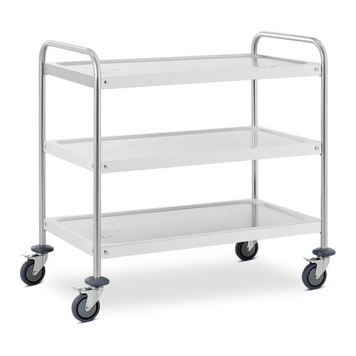 Chariot De Service - 3 Plateaux - 150kg - Profil Arrondi
