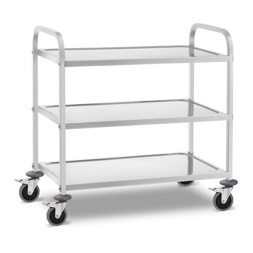 Chariot De Service Inox - 3 Plateaux - 355 Kg