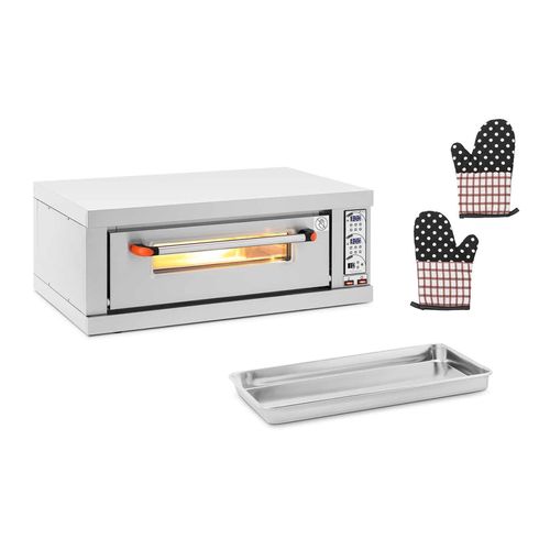 Four ? pizza ?lectrique - 1 chambre de cuisson - 3200 W - Minuterie - Royal Catering