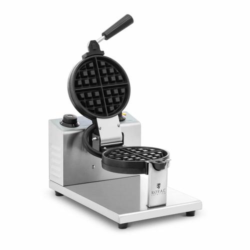 Gaufrier professionnel - rond - 4 petites gaufres - 1200 W - Royal Catering