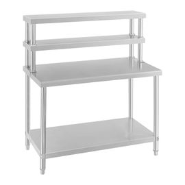 Occasion Table De Travail En Inox Avec ?Tag?Re - 2 Niveaux - Capacit? De 175 Kg