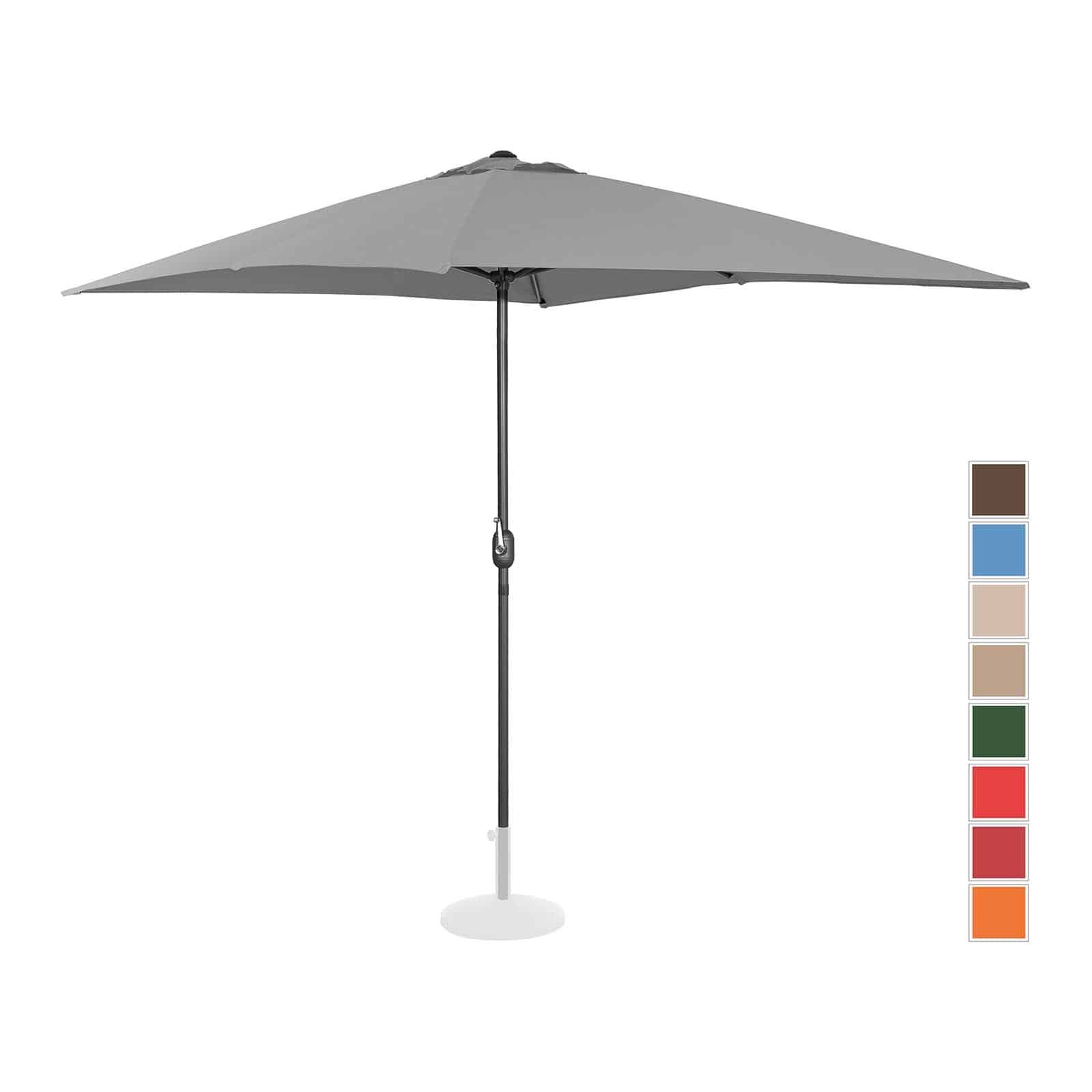 Grand Parasol - Gris Fonc? - Rectangulaire - 200 X 300 Cm