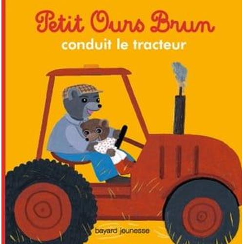 Petit Ours Brun Conduit Le Tracteur