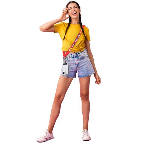 Lanière Téléphone Orange Avec Personnalisation Prénom Gratuit + 4 Fleurs Charms Décorations