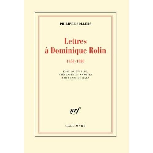 Lettres À Dominique Rolin (1958-1980)