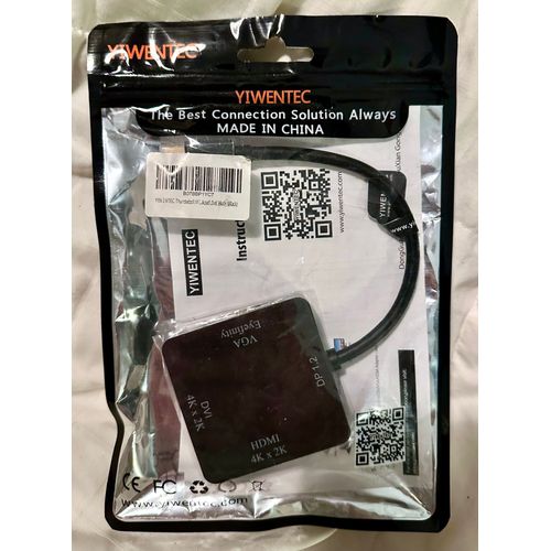 Adaptateur Yiwentec - VGA/DVI (4K x 2K)/ HDMI (4K x 2K), DP 1.2