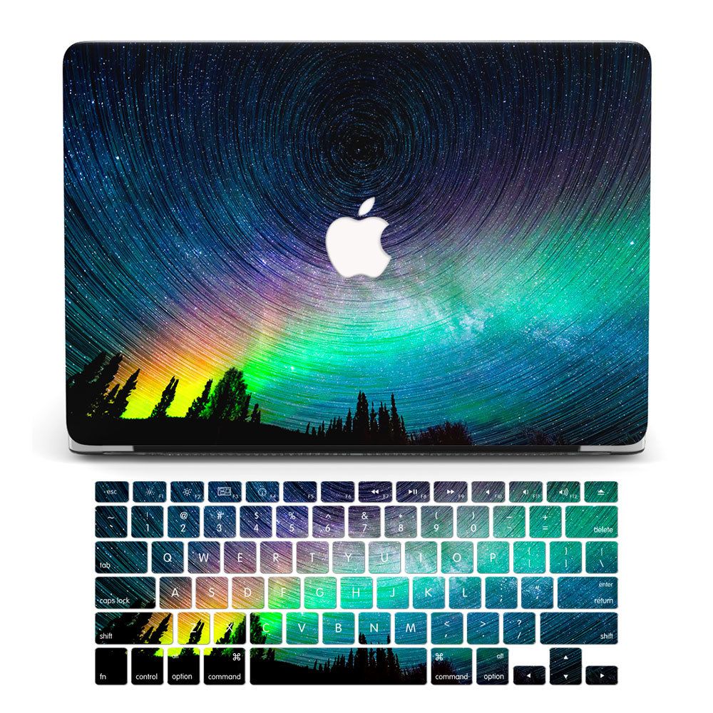 étui de protection pour ordinateur Apple compatible avec macbookpro14 housse de protection pour ordinateur portable macbookair13 pouces - Northern Lights - 13.6Air13 (A2681)