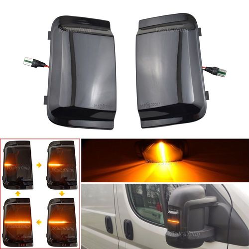Clignotant Dynamique Pour Peugeot Boxer Fiat Ducato Citroen Jumper Ram Promaster, 2 Pièces, Indicateur Séquentiel De Rétroviseur Latéral