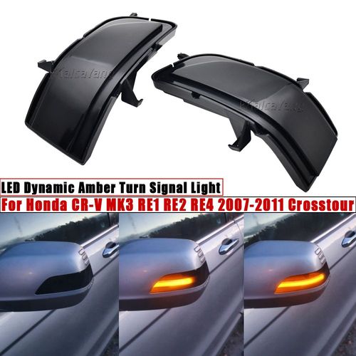 2 Pièces Dynamique Clignotant Led Clignotant Rétroviseur Pour Honda Crosstour 2012-2016 Cr-V Iii Mk3 Crv Re1 Re2 Re4