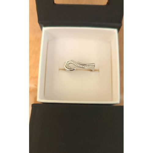 Bague En Argent 925/1000eme Et Zyrcons Blancs