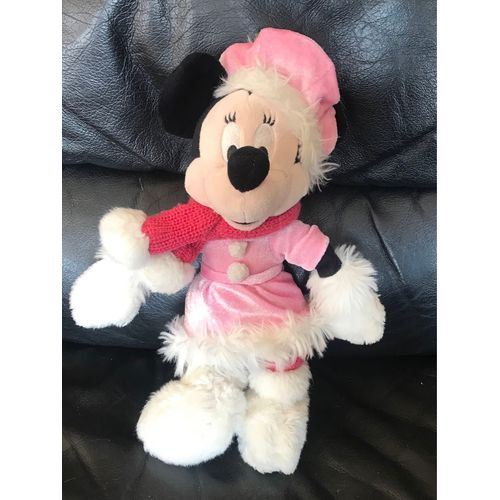 Doudou Peluche Minnie Rose Echarpe Manteau Robe Peignoir Disneyland Disney Paris 28 Cm