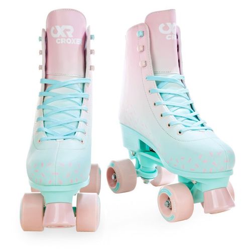 Patin A Roulettes Sprinkly Croxer Roller Quad Adulte Enfant Mixte 31 Au 34 Multicolore