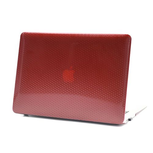 Convient pour mac case shell apple macbook housse de protection housse de protection 13 pouces air 14 pouces pro boîtier d'ordinateur - rouge vin - 13.3Air avec barre tactile (a1932/a2179/a2337)