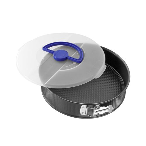 Zenker 3979 Moule Gateau Rond Avec Couvercle, Moule À Charnière, Moule À Manqué 26 Cm, Moule Patisserie, Moule A Charniere, Moule À Gateau, Acier, Plastique, 26 X 6,5 Cm