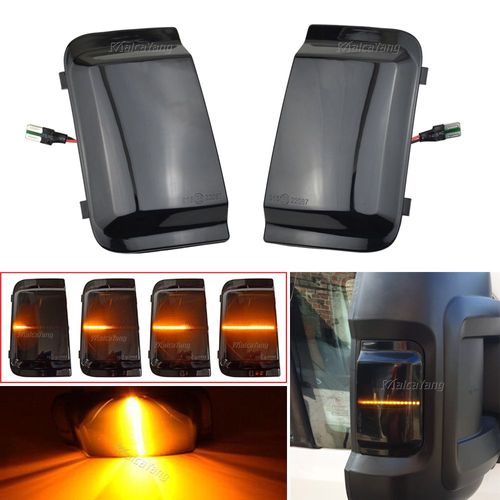 Rétroviseur Latéral Led Clignotant Dynamique Séquentiel, 2 Pièces, Pour Peugeot Boxer Citroen Jumper Relais Ram Promaster Fiat Ducato