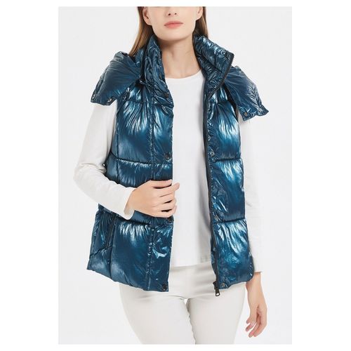 Doudoune Sans Manches Bleu Femme