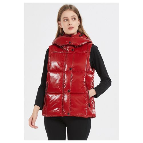 Doudoune Sans Manches Rouge Femme