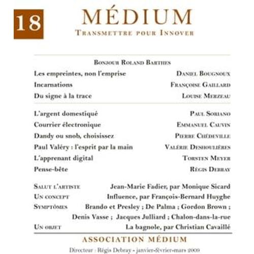 Médium N°18, Janvier-Mars 2009