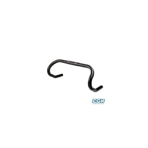 Cintre route alu d25.4 42 axe/axe (44 exterieur) noir anatomique 2 rainures