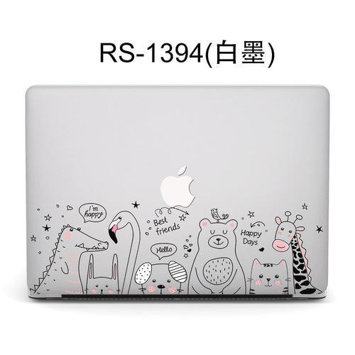 Applicable a Apple notebook étui de protection étui de protection peint étui macbook air13pro16 pouces étui de protection-RS-1394 (encre blanche)- Retina13.3 (A1425/A1502)