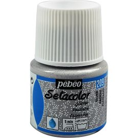 Pébéo Flacon 45 Ml Peinture Setacolor Pour Tissus Clairs Pailletée Argent