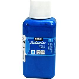 Pébéo Flacon 250ml Peinture Setacolor Opaque Bleu Cobalt