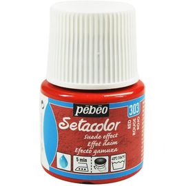 Pébéo Flacon 45ml Peinture Textile Effet Daim Rouge