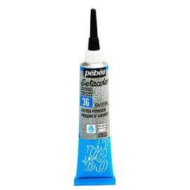 Pébéo Tube 20ml Peinture Tissu Setacolor 3d Effet Pailleté Poudre D'argent