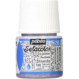Pébéo Flacon 45 Ml Peinture Setacolor Pour Tissus Clairs Pailletée Multicolore