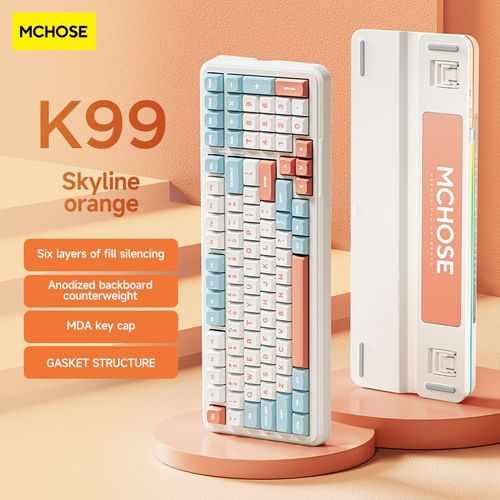 Mchose-Clavier K99 Sans Fil Bluetooth,LeicMode,E-Sports,Mécanique,Accessoires pour Ordinateur,Cadeaux pour Homme - Type hyacinth axis #A