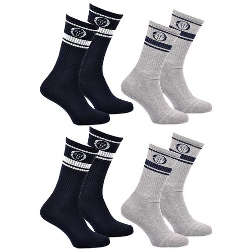 Chaussettes Tennis Sergio Tacchini Lot De 4 Paires Premium 2487 Crew Ass