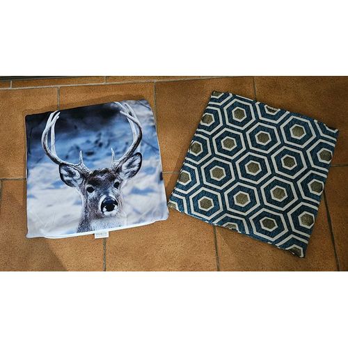 2 Taies De Coussin Déco Neuves 40x40 Cm