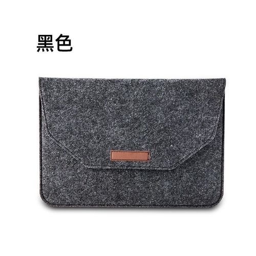 Convient pour macbook sac en feutre cadeau plat doublure sac housse de protection iPad main tenant affaires Apple ordinateur sac - noir - 15 pouces