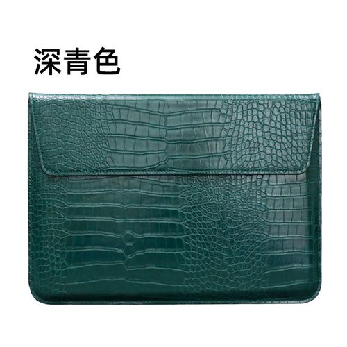 Compatible avec le sac d'ordinateur MacBook Pro Apple Lenovo Huawei sac de doublure pour ordinateur portable en cuir pu horizontal mince - bleu foncé - 13 pouces