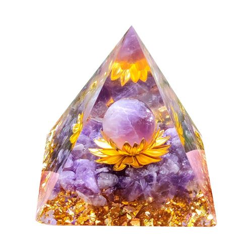 D'orgonite En Pierre Naturelle Améthyste,Pendule,Générateur D'énergie,Pierre De Guérison,Décor De Méditation Chakra Reiki - Type Orgonite Pyramid D