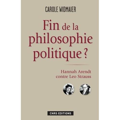 Fin De La Philosophie Politique ?