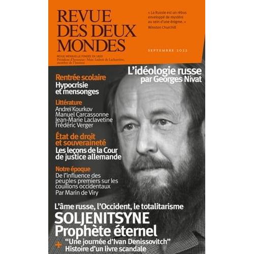 Revue Des Deux Mondes Septembre 2022