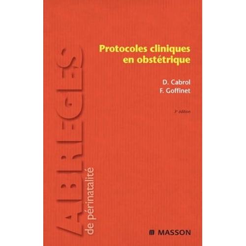 Protocoles Cliniques En Obstétrique