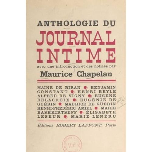 Anthologie Du Journal Intime