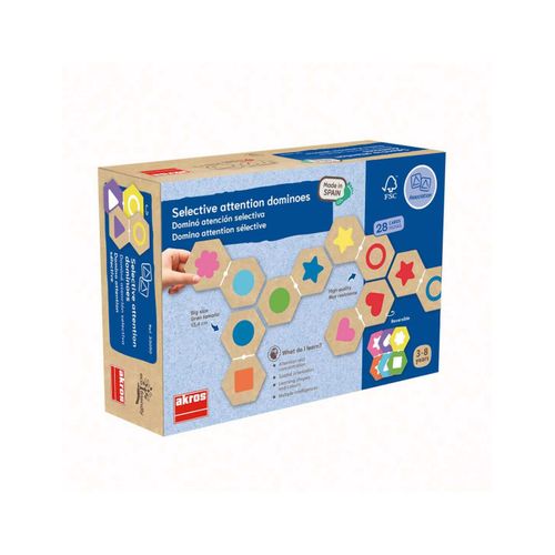 Akros - Jeux De Domino - Attention Sélective " Formes Et Couleurs" - Dès 3 Ans