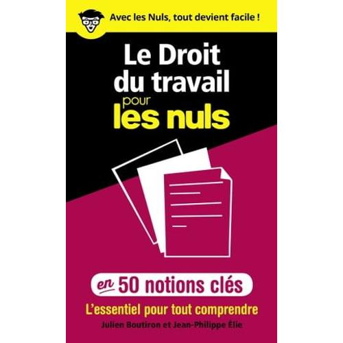 Le Droit Du Travail Pour Les Nuls En 50 Notions Clés - L'essentiel Pour Tout Comprendre