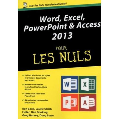 Word, Excel, Powerpoint & Access 2013 Mégapoche Pour Les Nuls