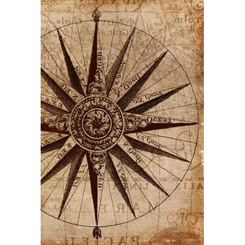 Antique Compass Notebook, Antique Compass Journal