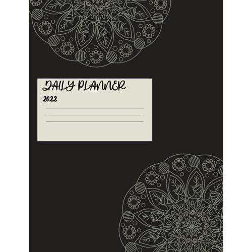 2022 Large Daily Planner Page A Day: Simply Design 12 Month Calendar January To December 2022, Black Cover, Vertical Layout Office Planner Organizer (Daily-Monthly-Yearly Planners)