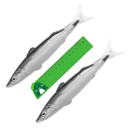 2pcs Océan Poisson Stylo À Bille 0.5mm Mignon Créatif Drôle Étudiant Bureau Papeterie Fournitures Scolaires - Type 2 Pcs Black #B
