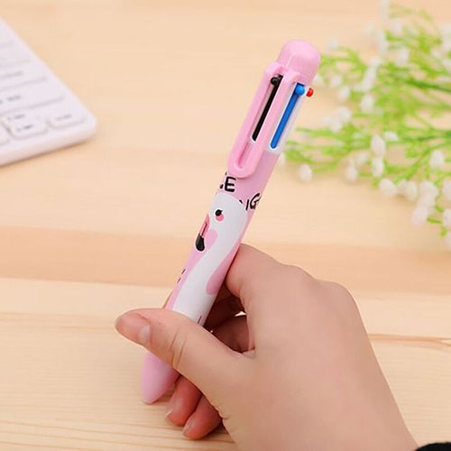 Stylo À Bille Multifonction Pour Enfants,Fournitures Scolaires,Stylos Licorne Multicolores,Stylo Créatif De Bureau,6 Couleurs,1 Pièce - Type C-Multi-Couleur