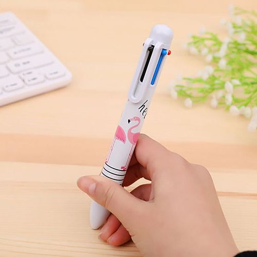 Stylo À Bille Multifonction Pour Enfants,Fournitures Scolaires,Stylos Licorne Multicolores,Stylo Créatif De Bureau,6 Couleurs,1 Pièce - Type D-Multi-Couleur