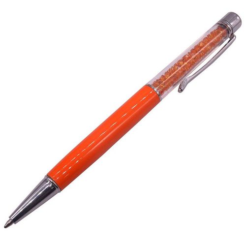 Stylo À Bille En Cristal Pour L'écriture,Stylo Pilote Créatif,Stylo Tactile Pour La Papeterie,Bureau Et École,Encre Noire Et Bleue,2 Pièces - Type Drill Orange-Bleu