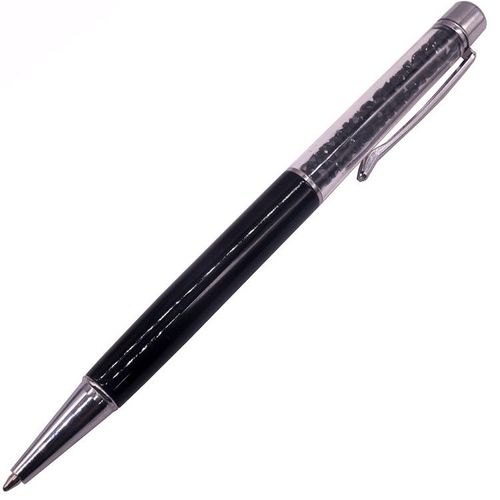 Stylo À Bille En Cristal Pour L'écriture,Stylo Pilote Créatif,Stylo Tactile Pour La Papeterie,Bureau Et École,Encre Noire Et Bleue,2 Pièces - Type Drill Black-Bleu
